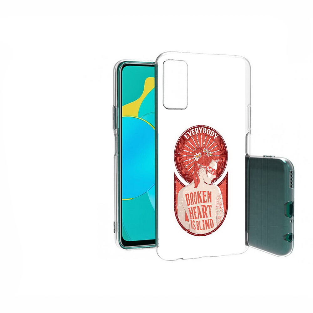 

Чехол MyPads Tocco для Huawei Honor 30S девушка разбитое сердце, Прозрачный, Tocco