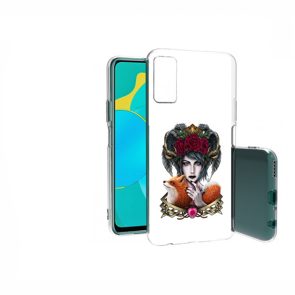 

Чехол MyPads Tocco для Huawei Honor 30S девушка с лисой, Прозрачный, Tocco