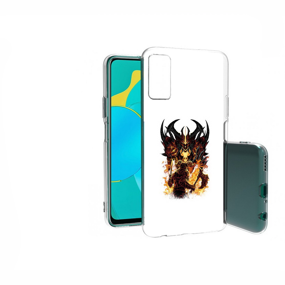 

Чехол MyPads Tocco для Huawei Honor 30S демон shadow fiend, Прозрачный, Tocco