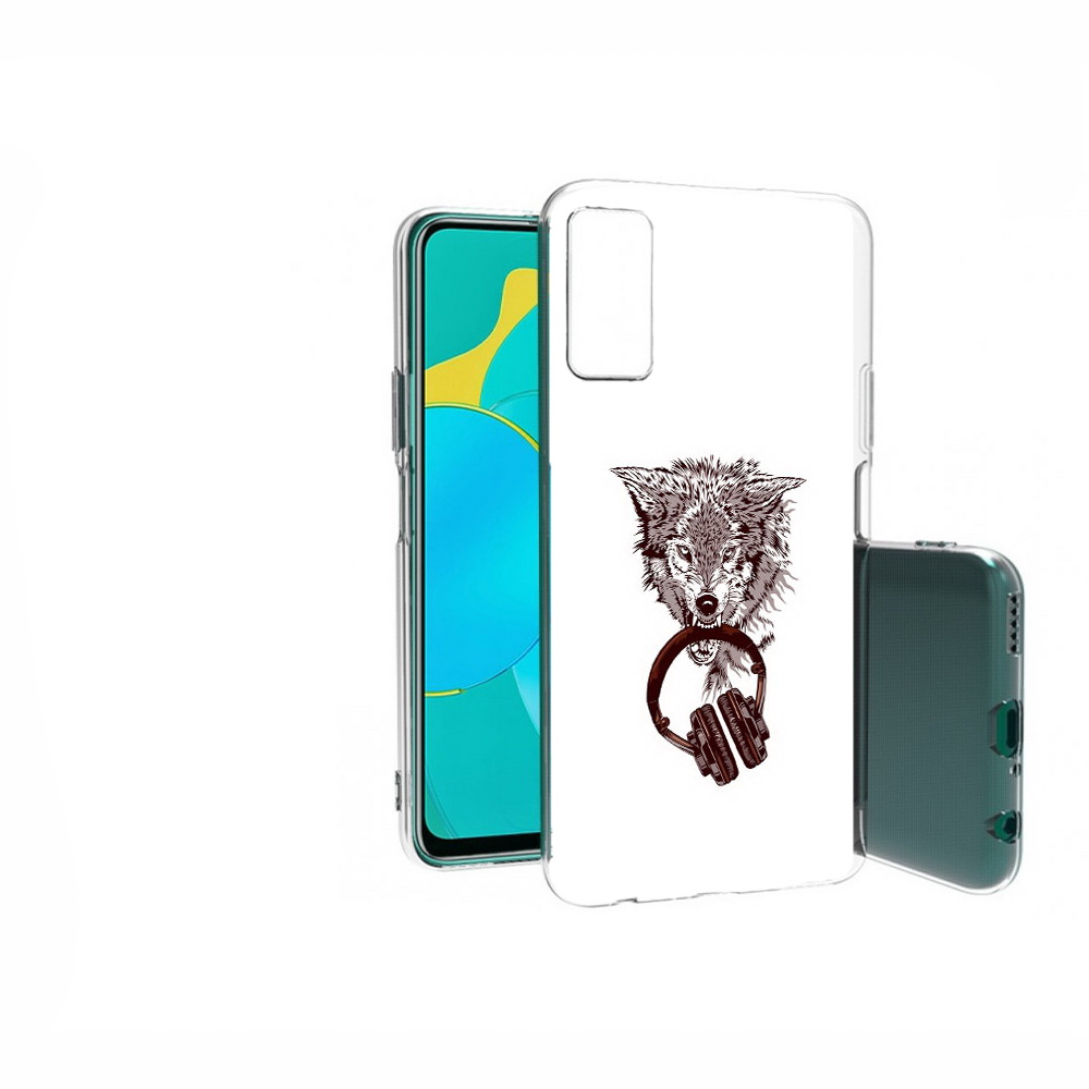 

Чехол MyPads Tocco для Huawei Honor 30S дикий волк, Прозрачный, Tocco