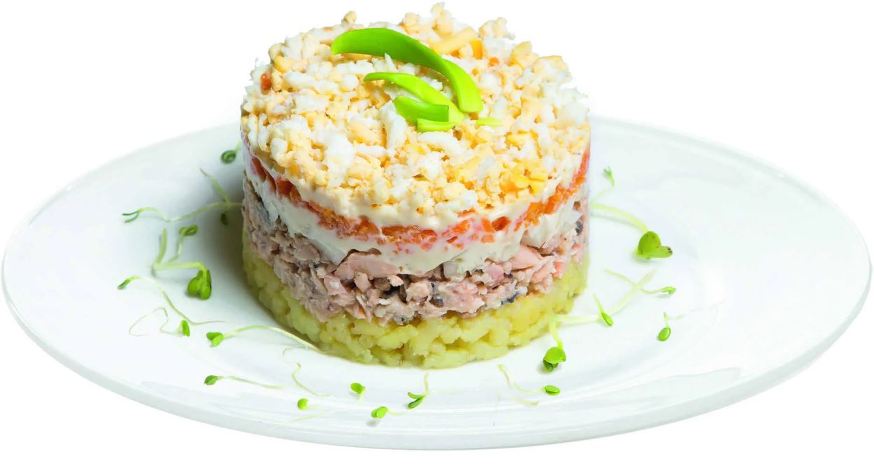 

Салат Мимоза из яиц и картофеля 250 г