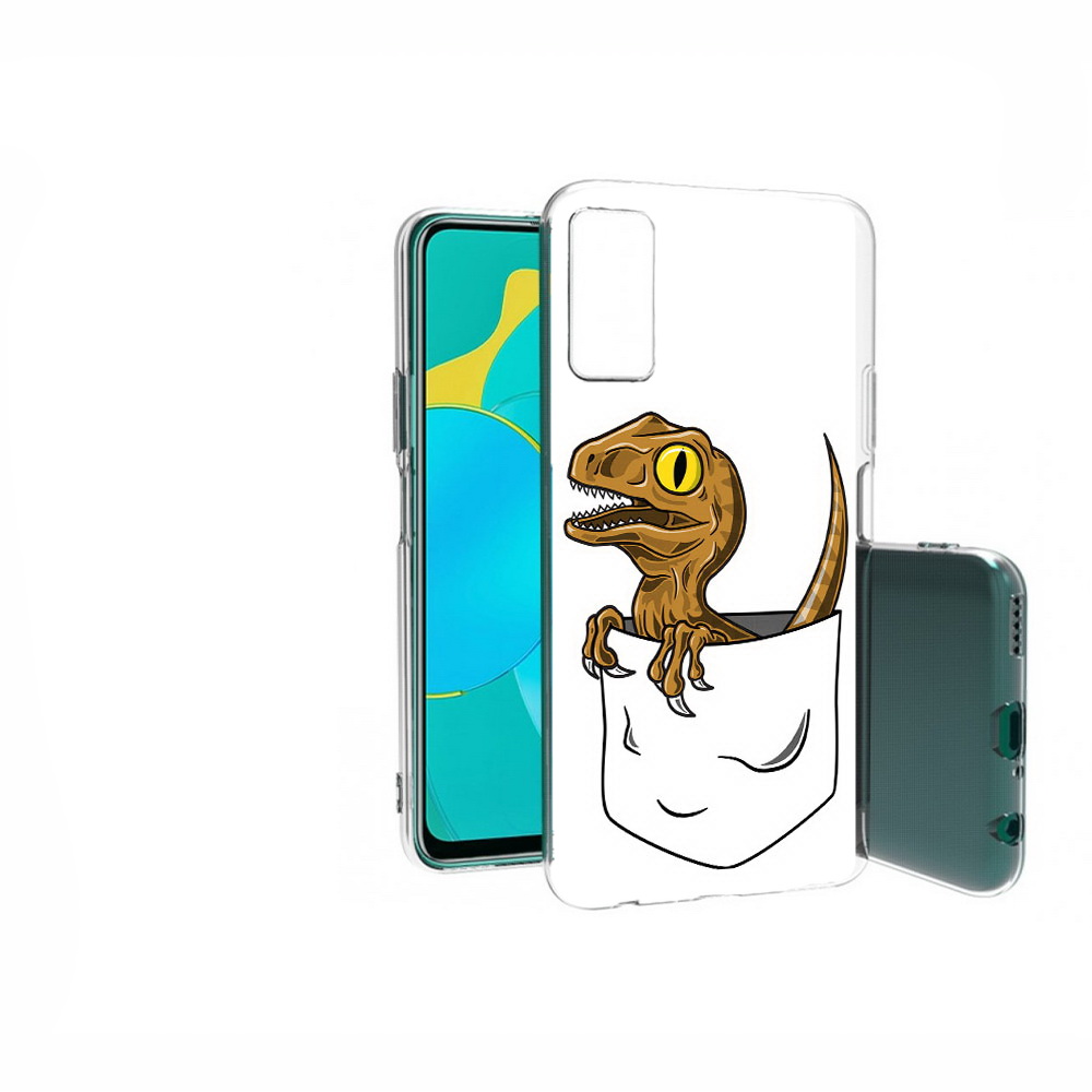 

Чехол MyPads Tocco для Huawei Honor 30S динозавр в кармане, Прозрачный, Tocco