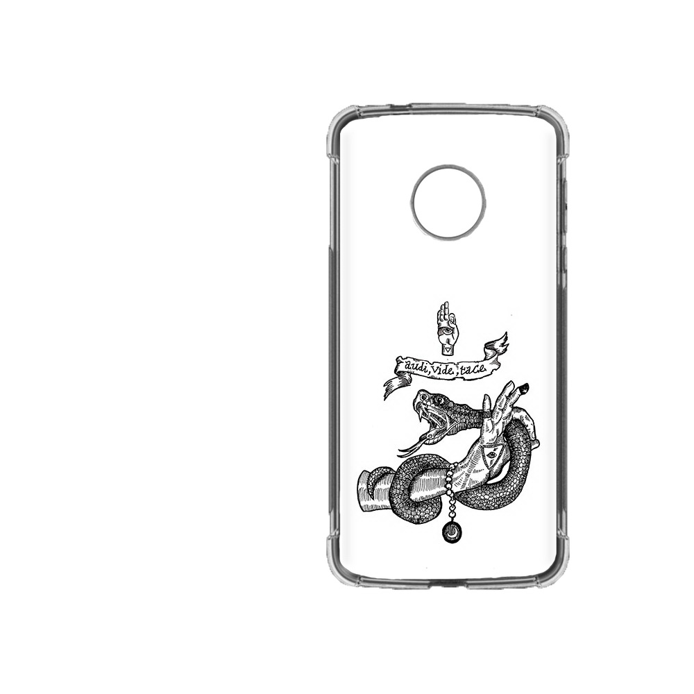 

Чехол MyPads Tocco для Motorola Moto Z2 Force змея на руке рисунок, Прозрачный, Tocco