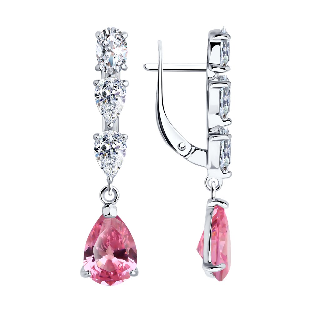 

Серьги из серебра SOKOLOV 94026776, фианит, 94026776