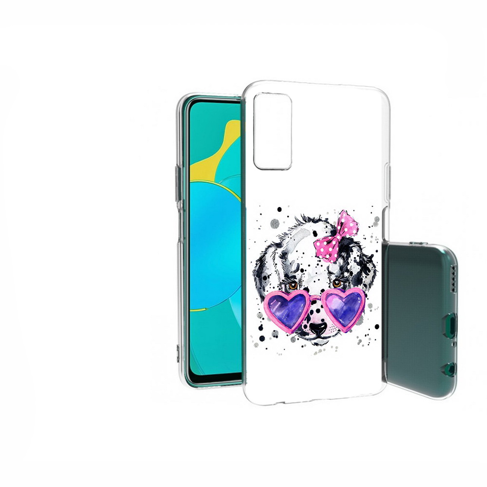 

Чехол MyPads Tocco для Huawei Honor 30S долматинец в очках, Прозрачный, Tocco