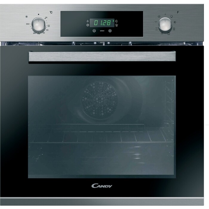 

Встраиваемый электрический духовой шкаф Candy FCP615X/E1 черный, серебристый, FCP615X/E1