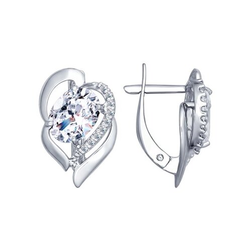 

Серьги из серебра SOKOLOV 94022380, фианит, 94022380