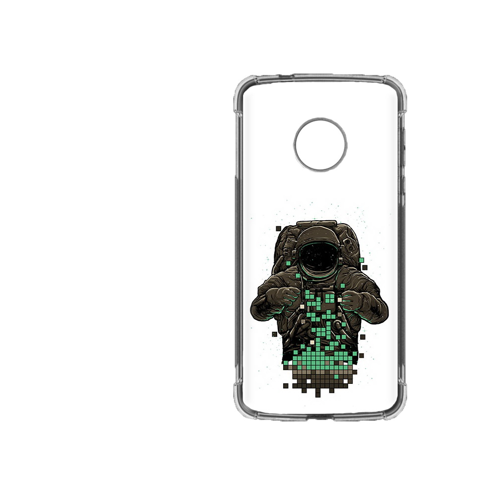 

Чехол MyPads Tocco для Motorola Moto Z2 Force космонавт с пикселями, Прозрачный, Tocco