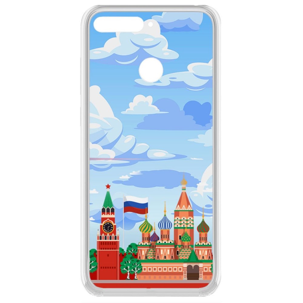 

Чехол-накладка Krutoff Clear Case Красная Площадь для Honor 7A Pro