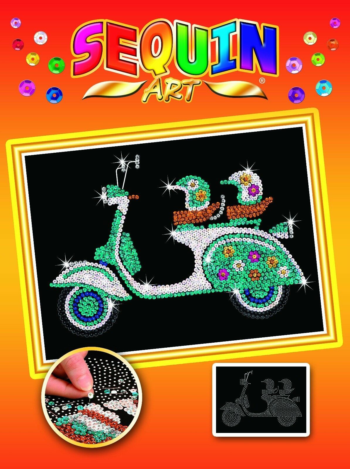 

Мозаика из пайеток Sequin Art Скутер 1717