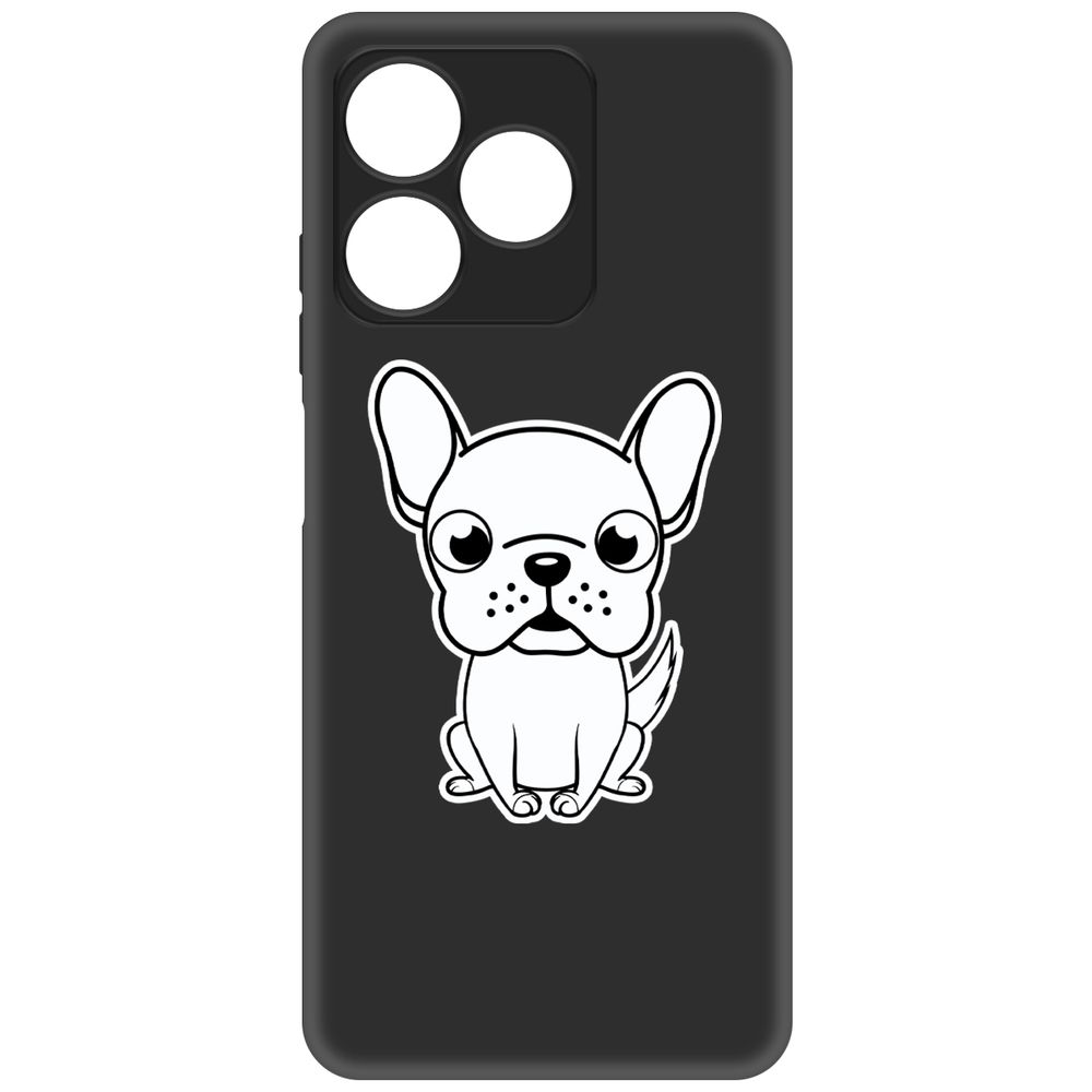 

Чехол-накладка Krutoff Soft Case Черно-белый щенок для Realme C63 черный