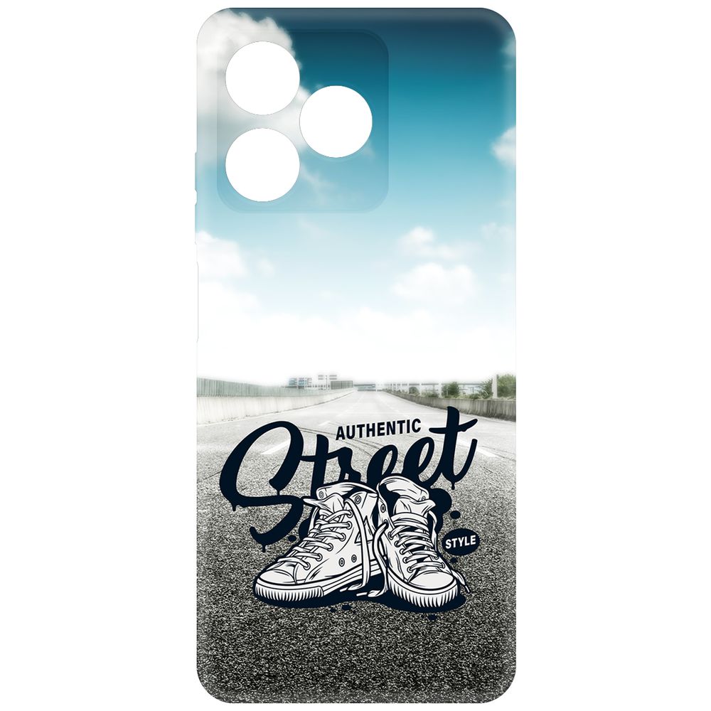 

Чехол-накладка Krutoff Soft Case Кроссовки мужские Уличный стиль для Realme C63 черный