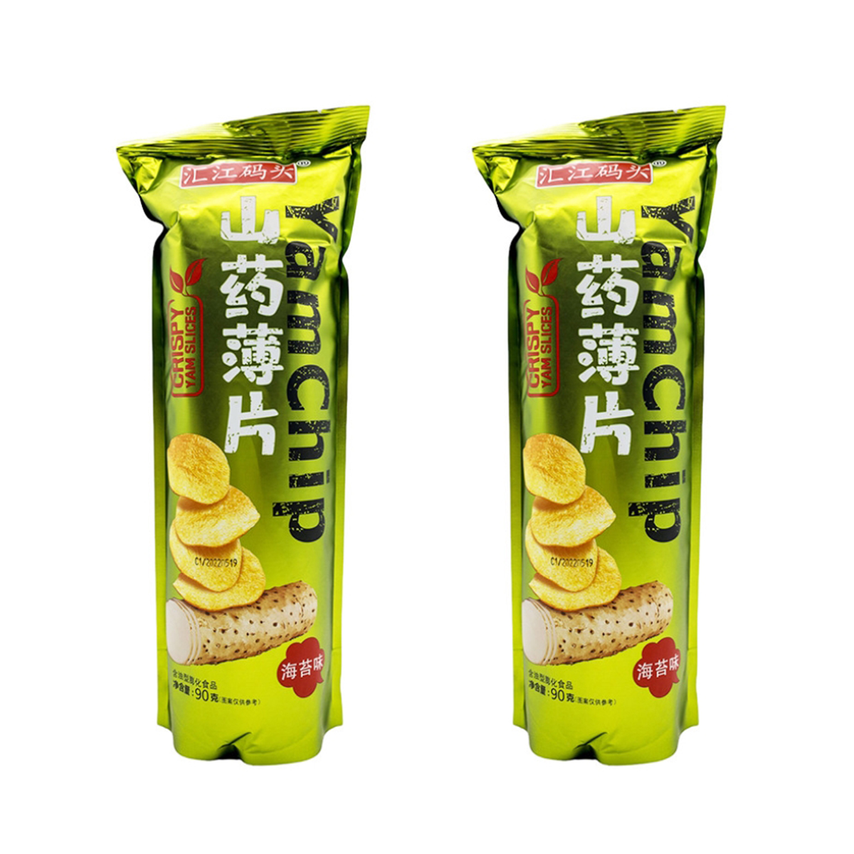 Чипсы YamChip Crispy со вкусом морских водорослей, 2шт по 90 г