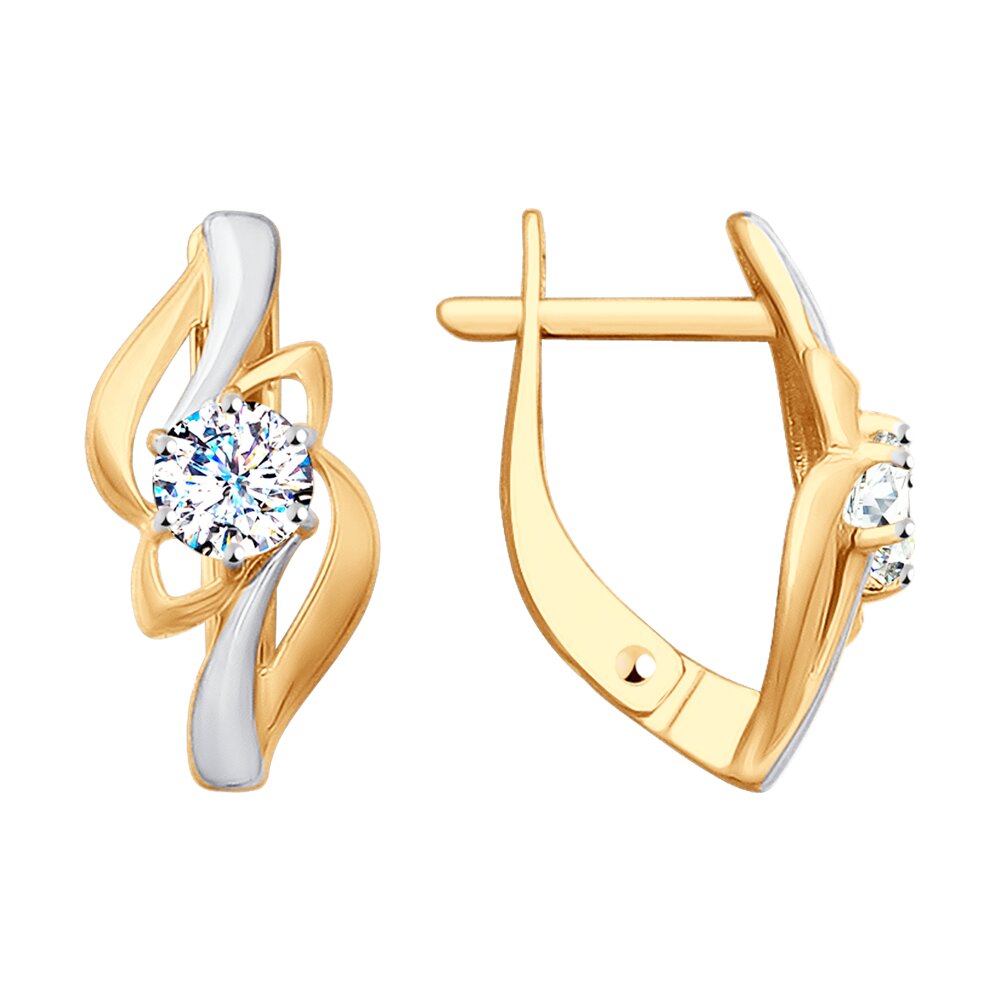 

Серьги из красного золота Diamant 51-120-00097-1, фианит, 51-120-00097-1