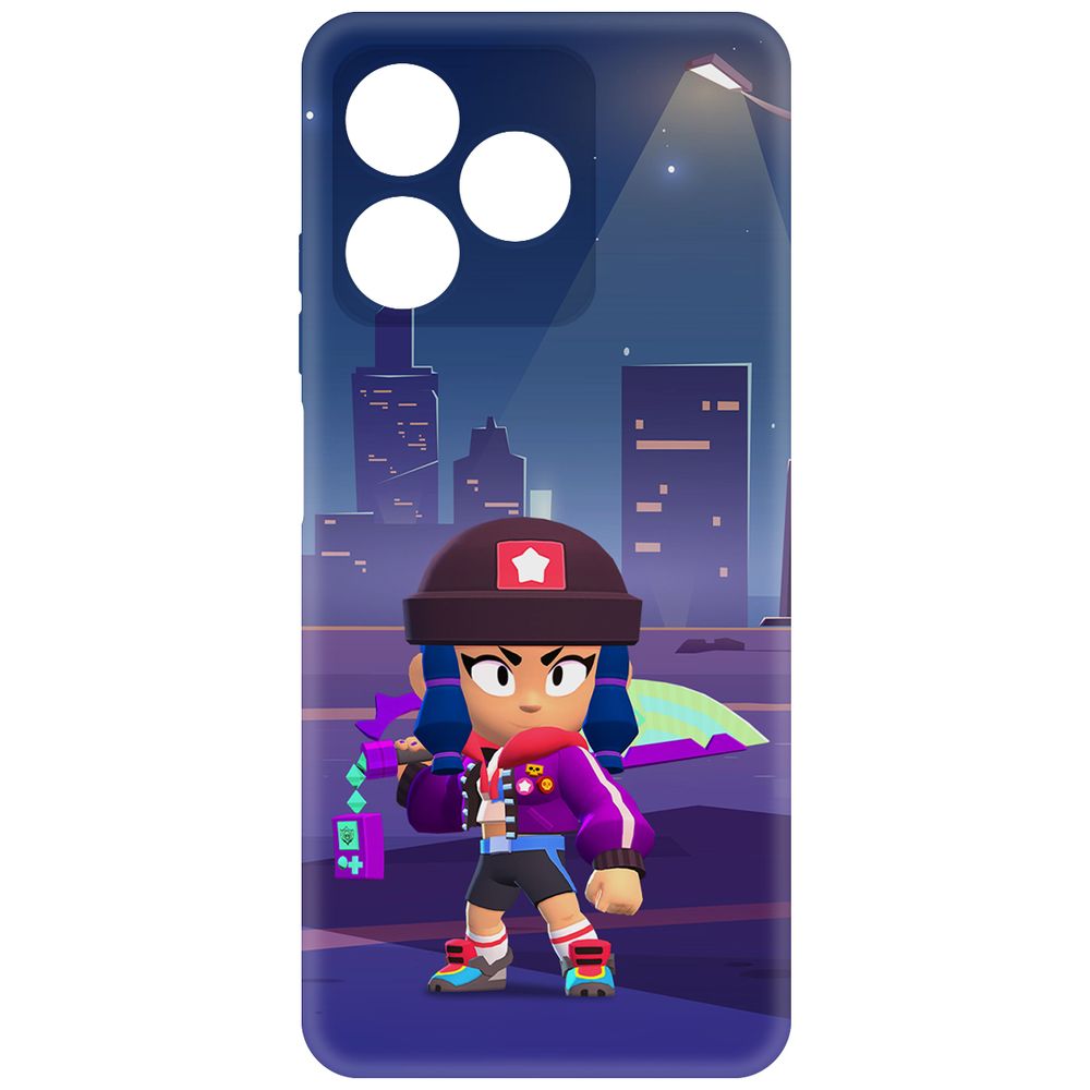 

Чехол-накладка Krutoff Soft Case Brawl Stars - Героиня Биби для Realme C63 черный