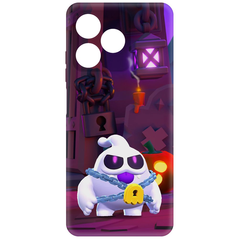 

Чехол-накладка Krutoff Soft Case Brawl Stars - Призрак Скуик для Realme C63 черный