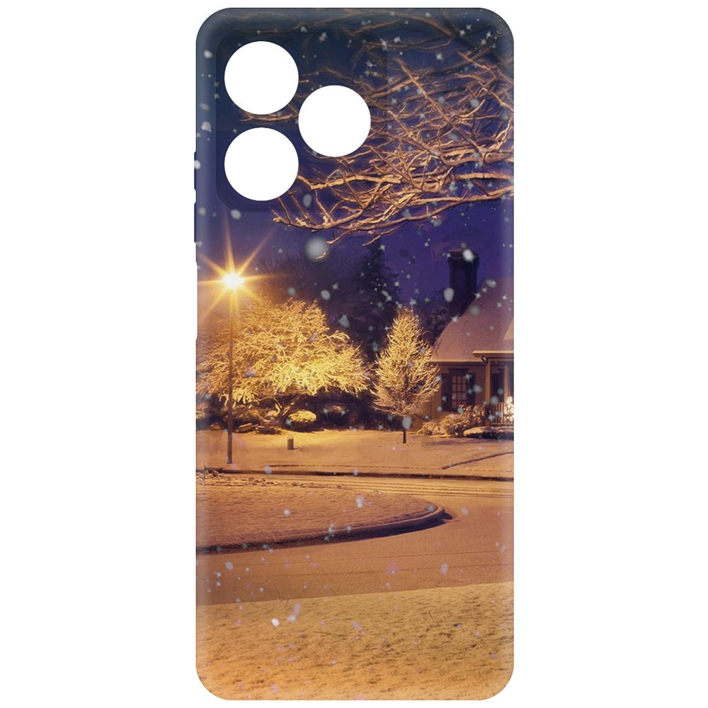 

Чехол-накладка Krutoff Soft Case Зимняя сказка для Realme C63 черный