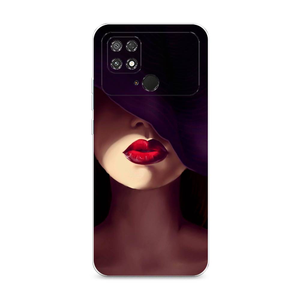 фото Силиконовый чехол "красные губы" на xiaomi poco c40 awog