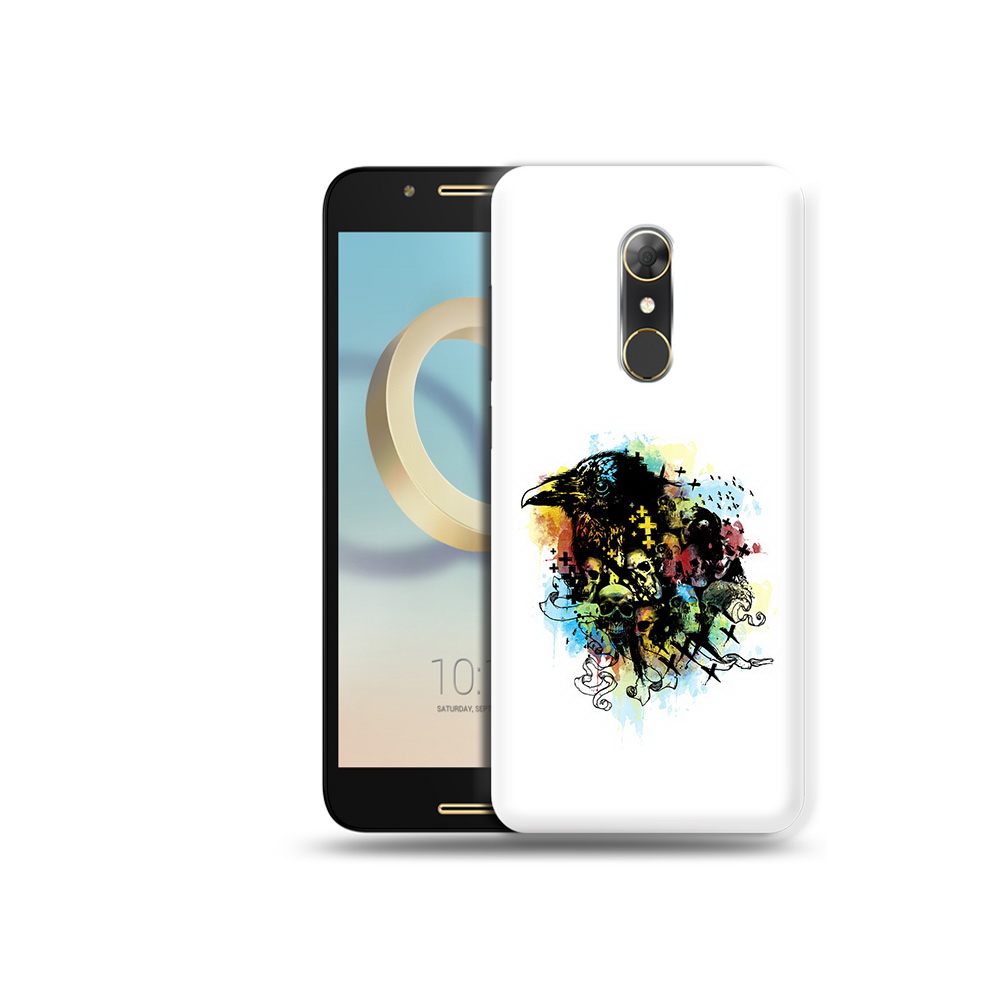 

Чехол MyPads Tocco для Alcatel A7 ворон и черепа (PT133991.671.273), Прозрачный, Tocco