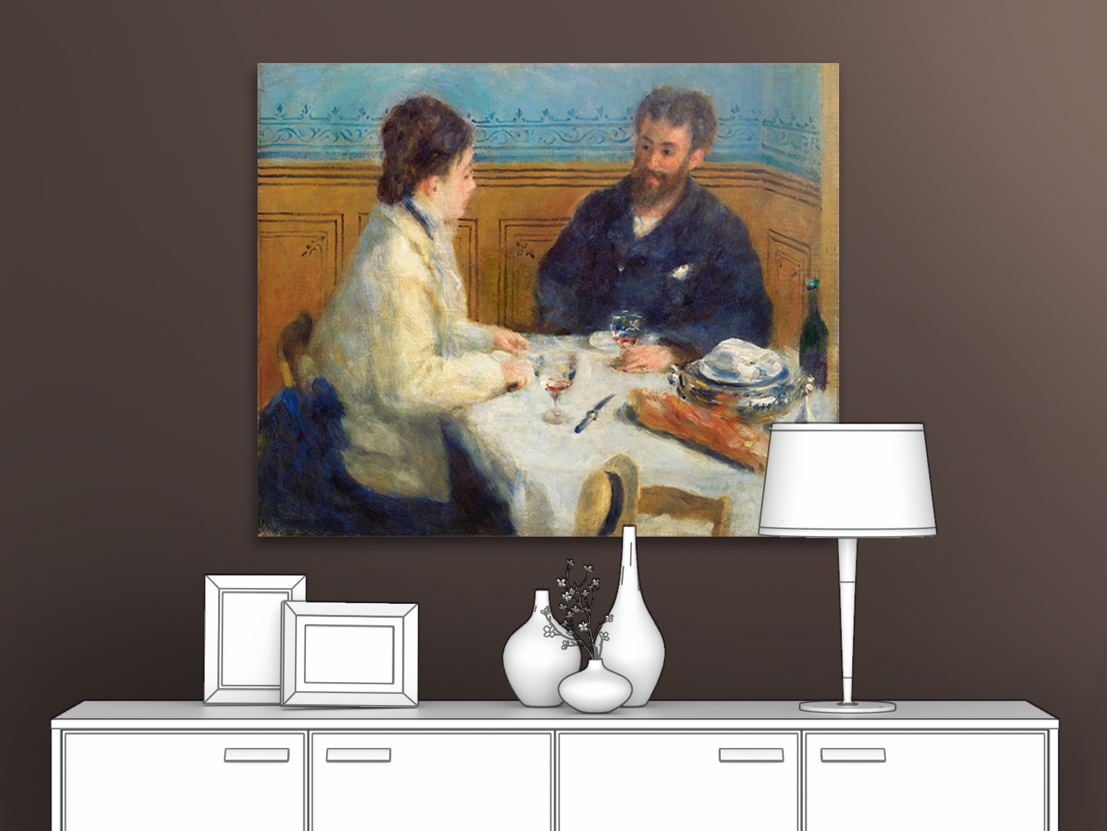 

Картина на холсте репродукция Огюста Ренуара "Обед" 80х65 см, Обед