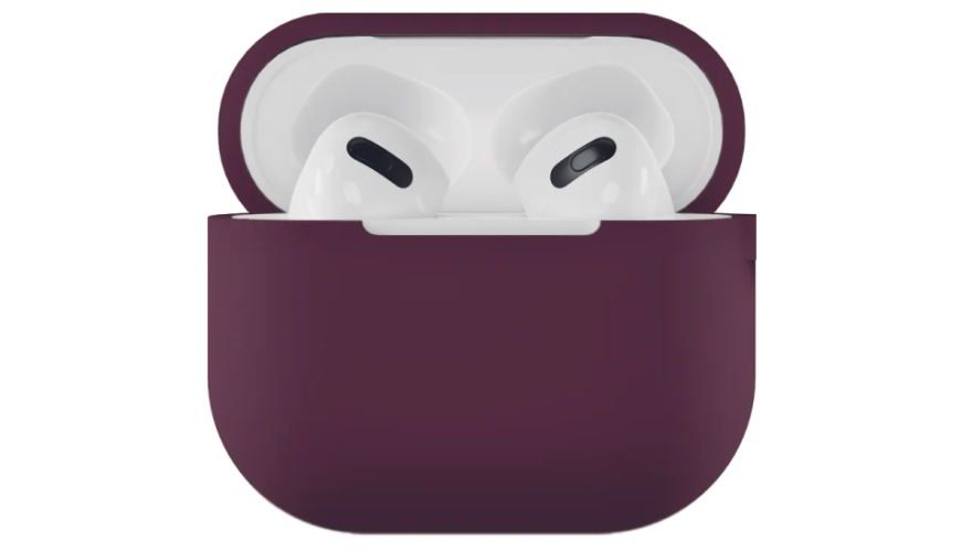 

Силиконовый чехол VLP Silicone Case Soft Touch для Apple AirPods 3 Marsala (фиолетовый), Бордовый, Apple AirPods 3