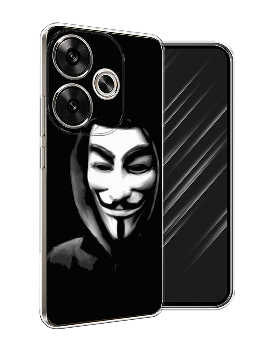 

Чехол Awog на Xiaomi Redmi Turbo 3 "Анонимус", Черный;серый;белый, 322150-1