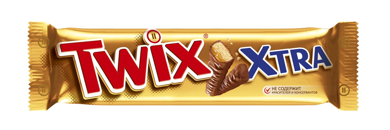 Шоколадный батончик Twix extra 82 г