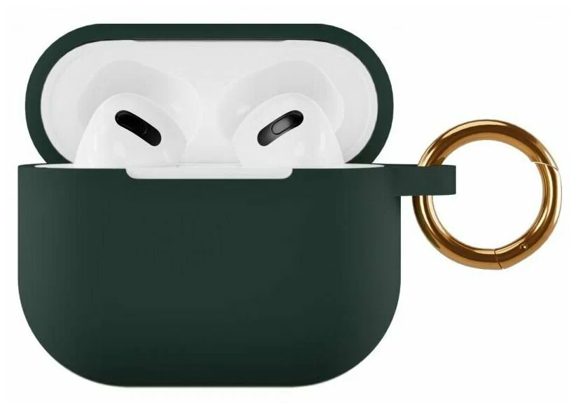 Силиконовый чехол VLP Silicone Case Soft Touch для Apple AirPods Pro 2 Dark Green зеленый