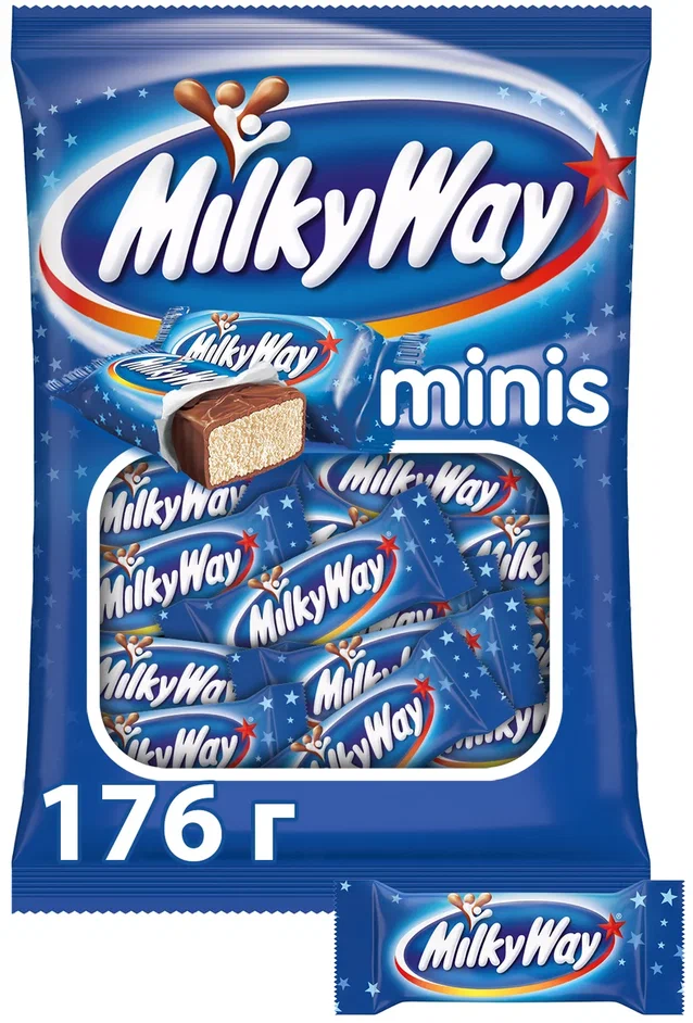 фото Шоколадные конфеты milky way minis 176 г