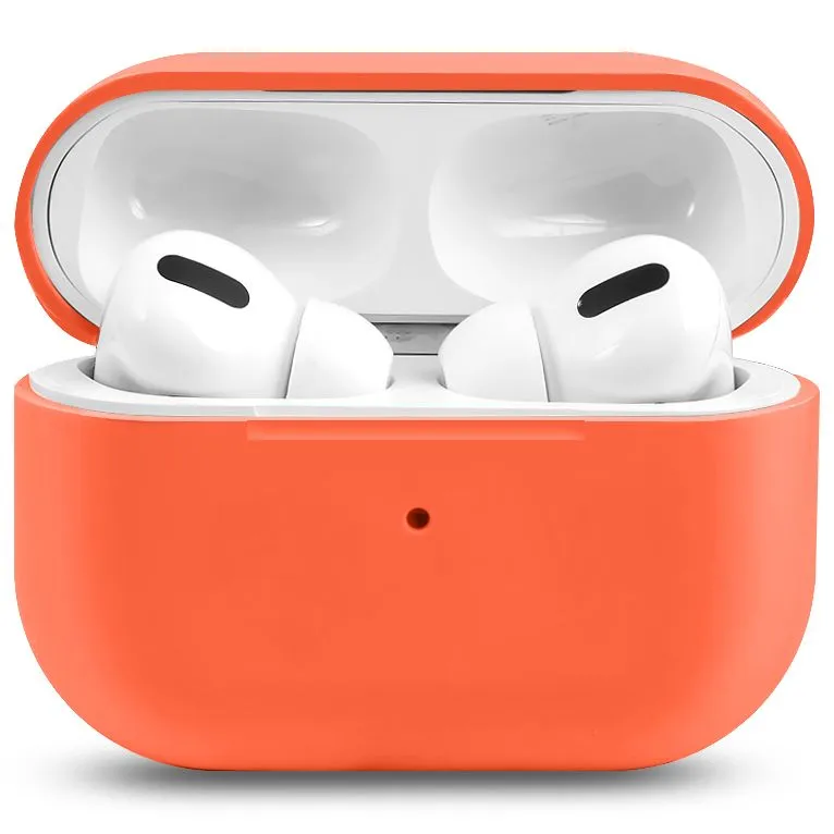 

Силиконовый чехол для Apple AirPods Pro ультра-тонкий Orange, Оранжевый, Чехол силиконовый для наушников Apple AirPods Pro