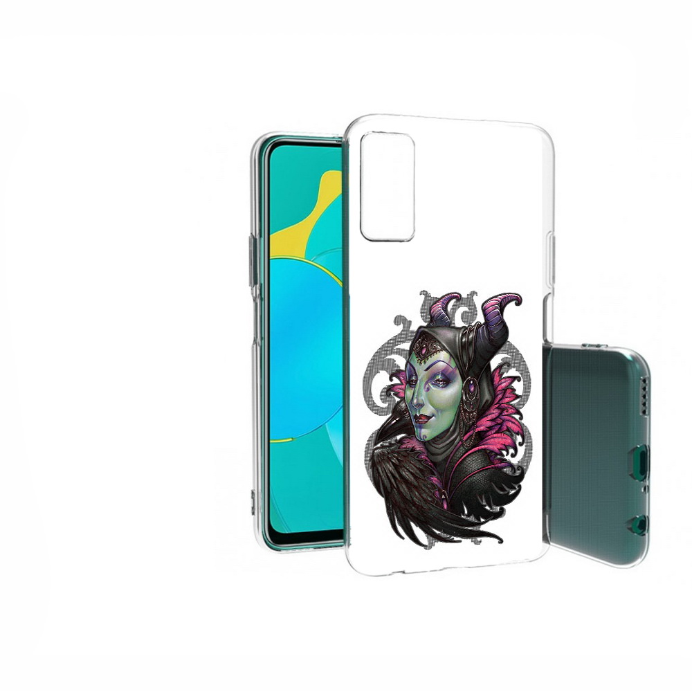 

Чехол MyPads Tocco для Huawei Honor 30S зеленая девушка с вороном, Прозрачный, Tocco