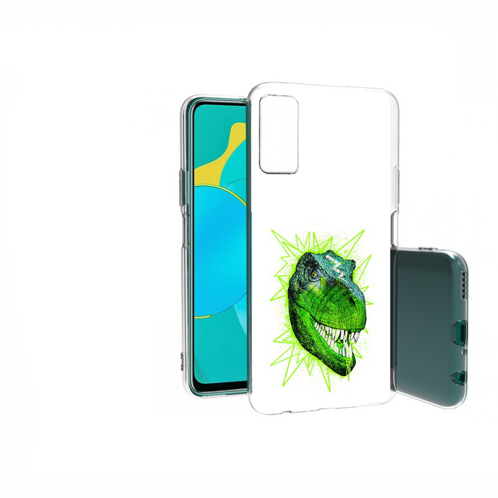 

Чехол MyPads Tocco для Huawei Honor 30S зеленый динозавр, Прозрачный, Tocco