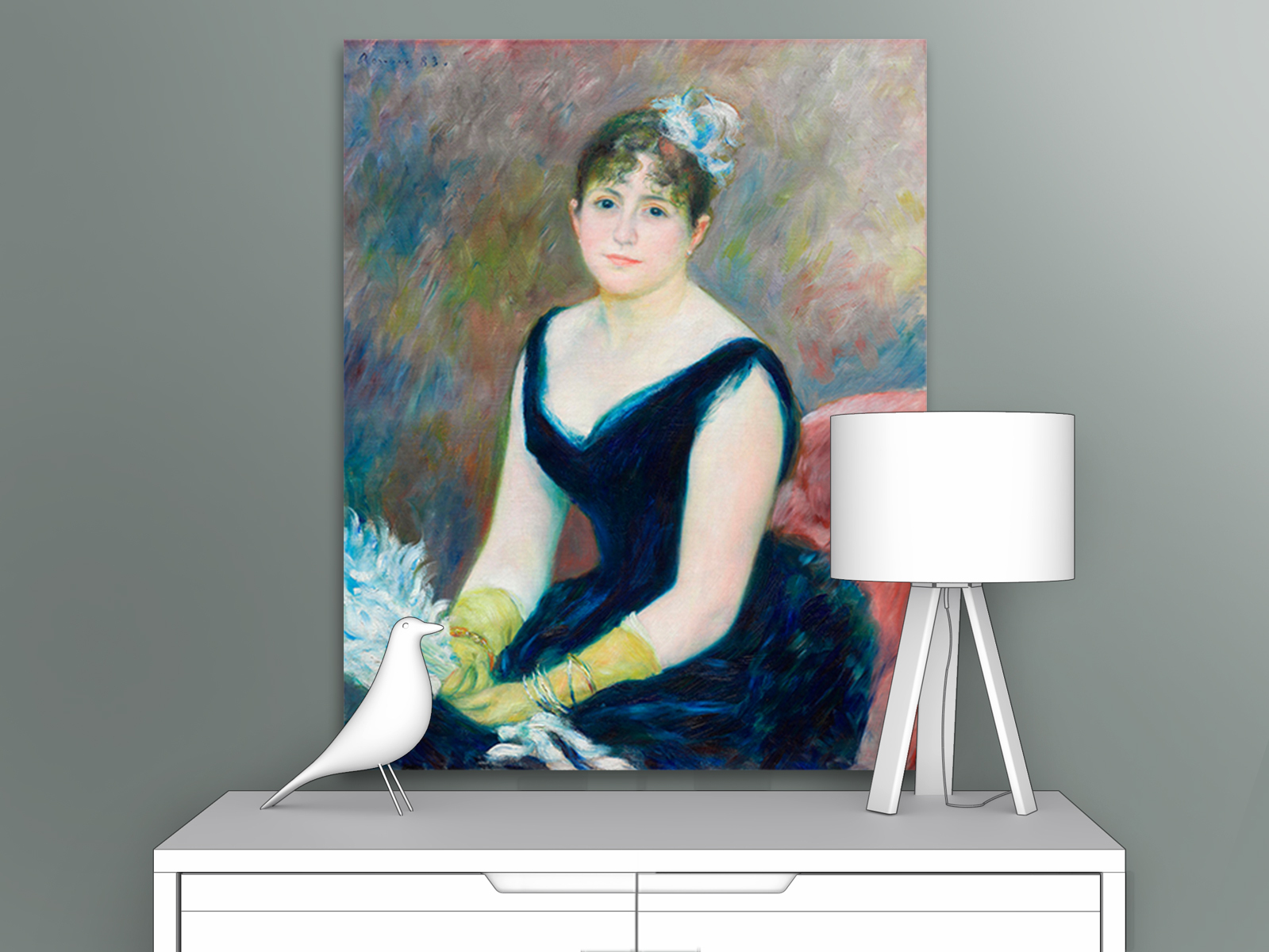 

Картина на холсте репродукция Огюста Ренуара "Мадам Леон Клаписсон" 35х44 см, Мадам Леон Клаписсон