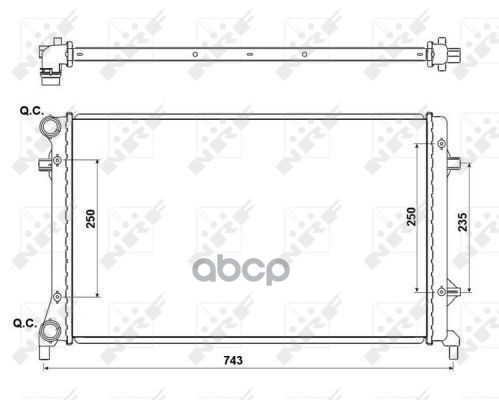 

NRF 53405A_радиатор системы охлаждения! VW Golf/Jetta/Touran 1.4-2.0/1.9TDi 03>