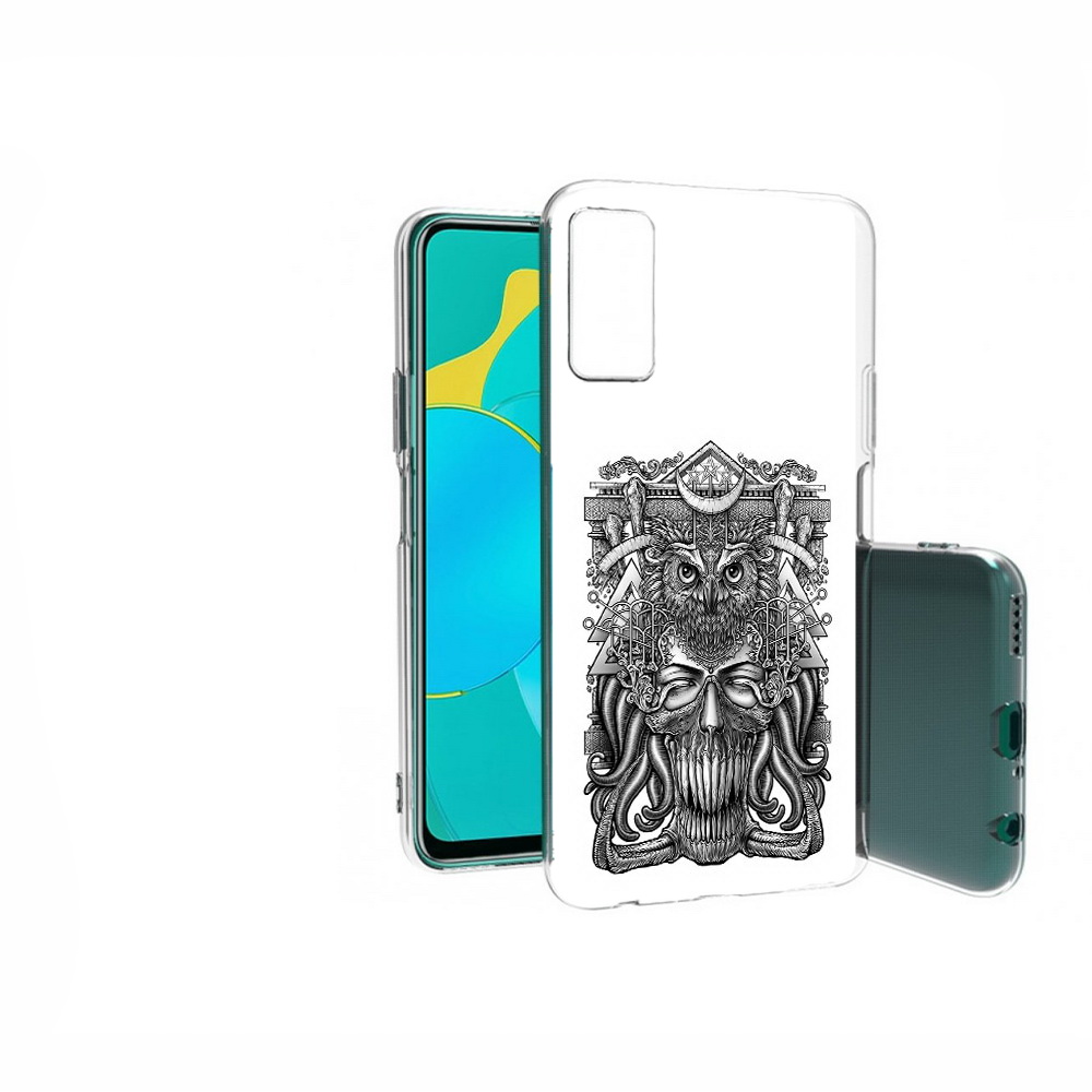 

Чехол MyPads Tocco для Huawei Honor 30S зубастая сова, Прозрачный, Tocco