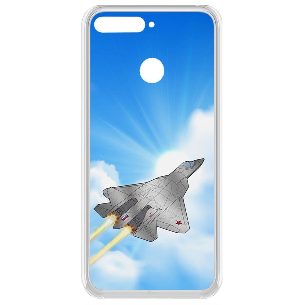 

Чехол-накладка Krutoff Clear Case СУ-57 для Huawei Y6 Prime (2018)