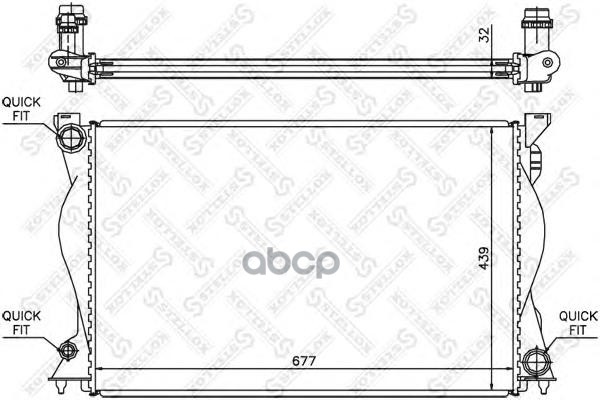 

10-25508-SX_радиатор системы охлаждения! МКПП Audi A6 2.4/3.0/3.2i 04>