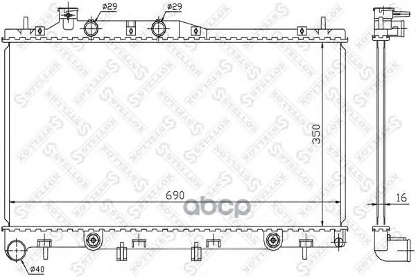 

10-26245-SX_радиатор системы охлаждения! АКПП Subaru Legacy IV/Outback 3.0i 24V 03-09