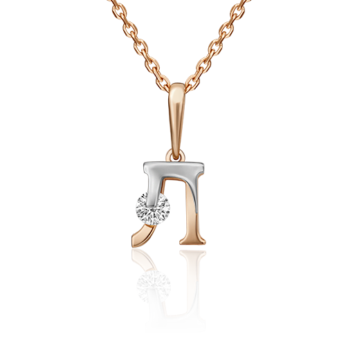 

Подвеска из комбинированного золота с фианитом PLATINA jewelry 03-3119-Л-501-1111-38, 03-3119-Л-501-1111-38