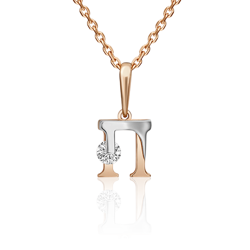 

Подвеска из комбинированного золота с фианитом PLATINA jewelry 03-3119-П-501-1111-38, 03-3119-П-501-1111-38