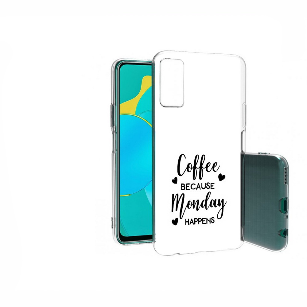Чехол MyPads Tocco для Huawei Honor 30S кофе и понедельник стал счастливым