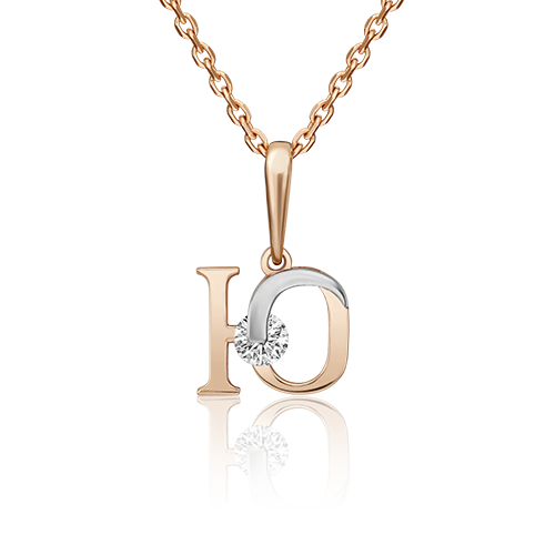 

Подвеска из комбинированного золота с фианитом PLATINA jewelry 03-3119-Ю-501-1111-38, 03-3119-Ю-501-1111-38