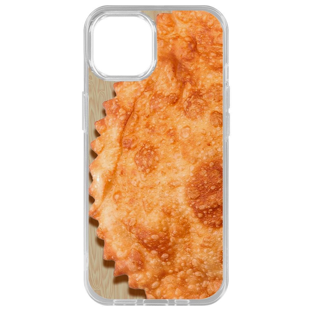 

Чехол-накладка Krutoff Clear Case Чебурек для iPhone 14 Plus, Прозрачный
