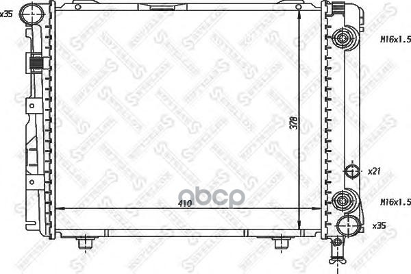 

10-25893-SX_радиатор системы охлаждения! без AC АКПП MB W124 2.2i 16V 92>