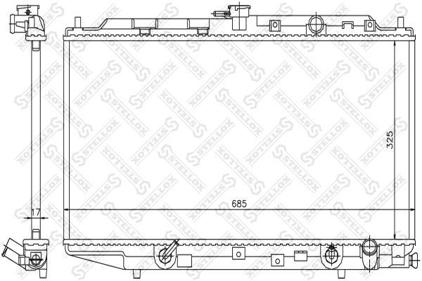 

10-25823-SX_радиатор системы охлаждения! АКПП Honda Civic 1.6 88-91