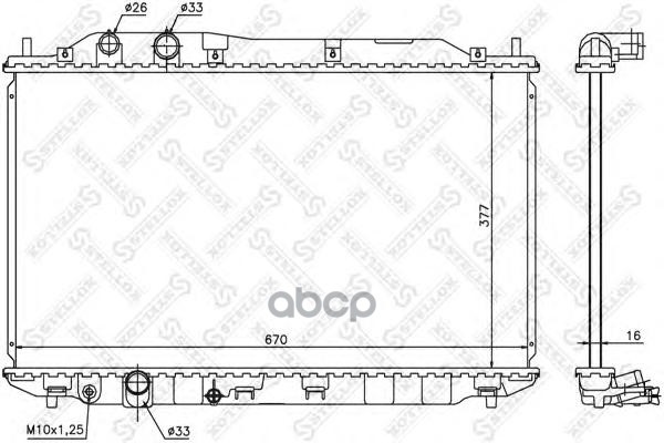 

10-26681-SX_радиатор системы охлаждения! МКПП Honda Civic VII 1.6-1.8i 16V 05>