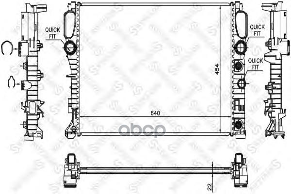 

10-25454-SX_радиатор системы охлаждения! MB W211 2.0-3.5 02>