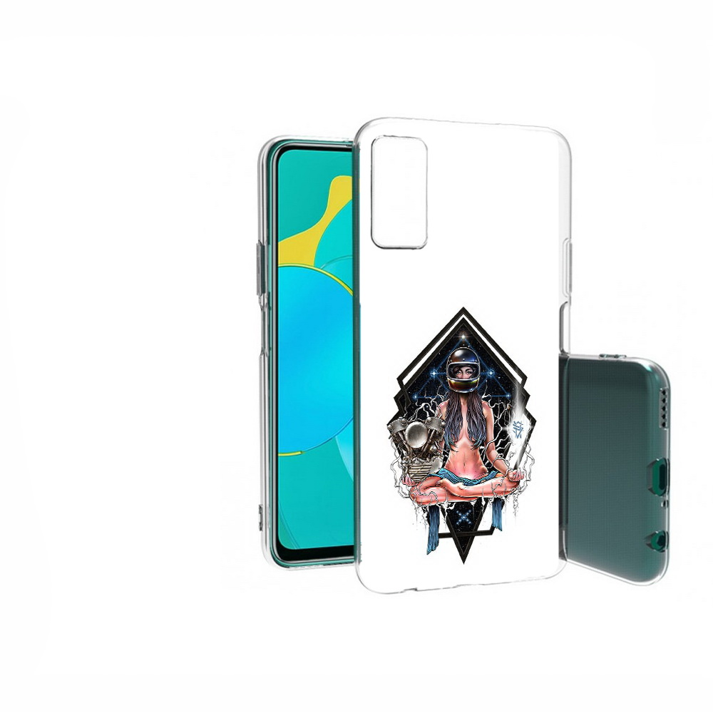 

Чехол MyPads Tocco для Huawei Honor 30S красивая девушка в шлеме, Прозрачный, Tocco