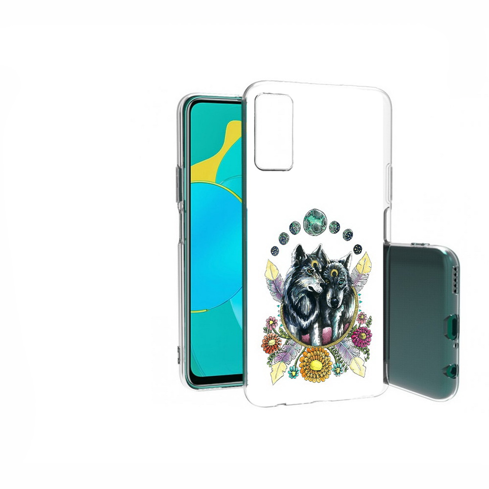 

Чехол MyPads Tocco для Huawei Honor 30S красивые волки абстракция, Прозрачный, Tocco