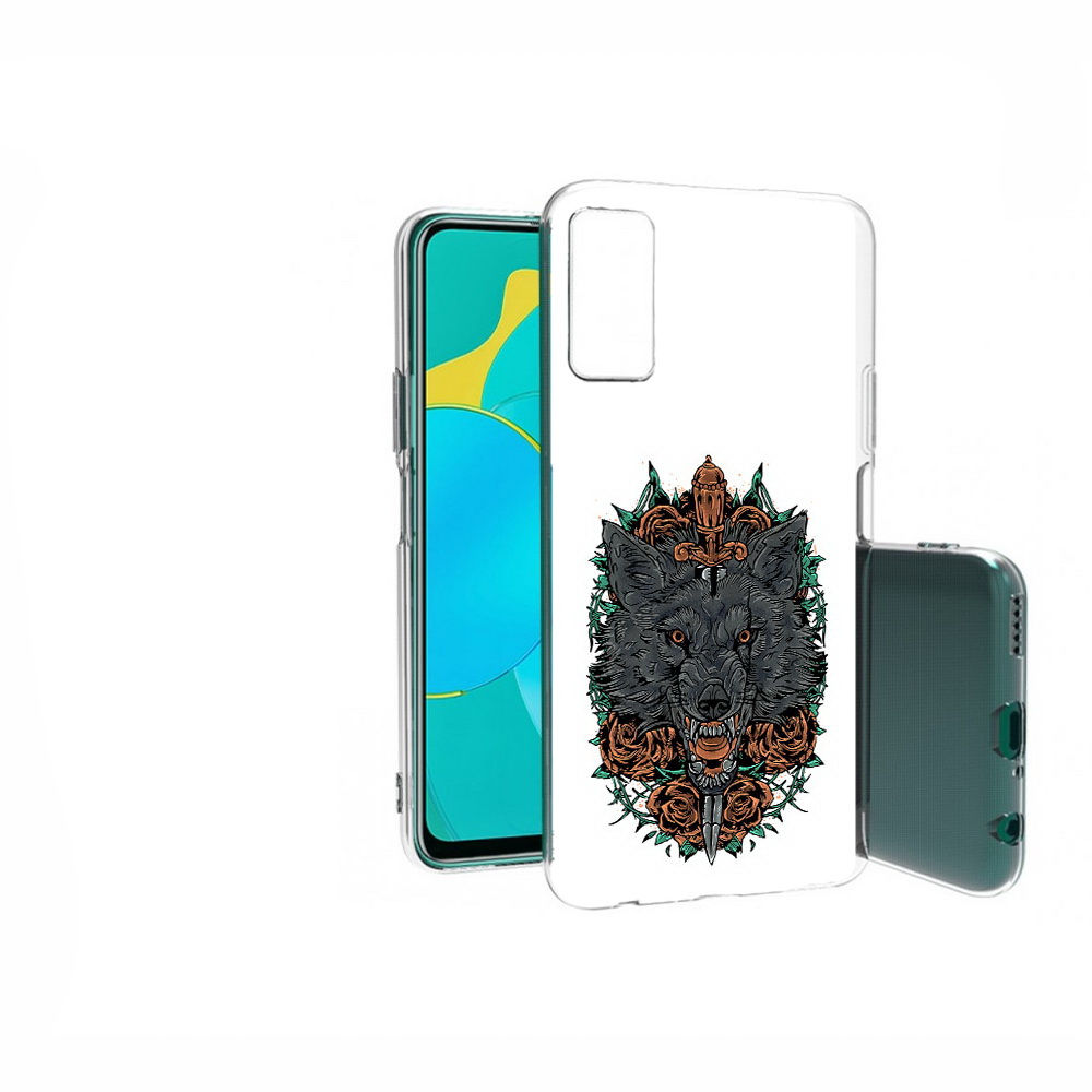 

Чехол MyPads Tocco для Huawei Honor 30S красивый злой волк, Прозрачный, Tocco
